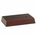 Solid Walnut Finish Trophy Platform Base w/2 Holes (3 1/2"x5 1/2"x1")